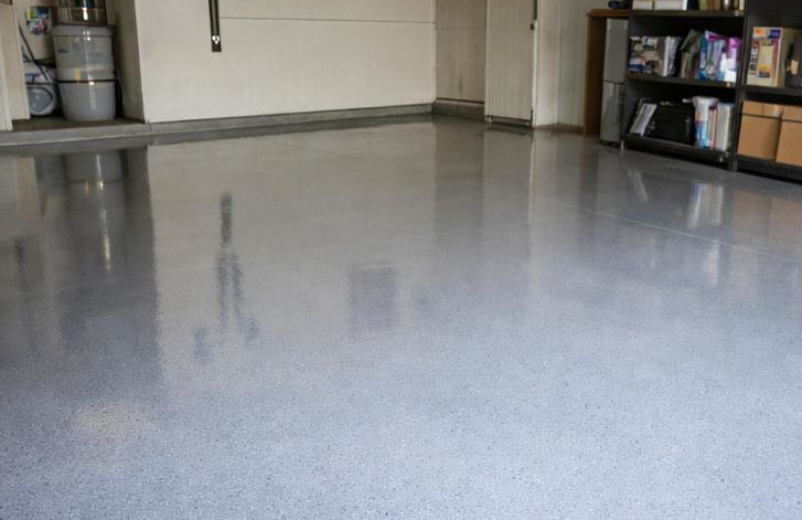Garage floor grinding and coating process in Perth residential garage