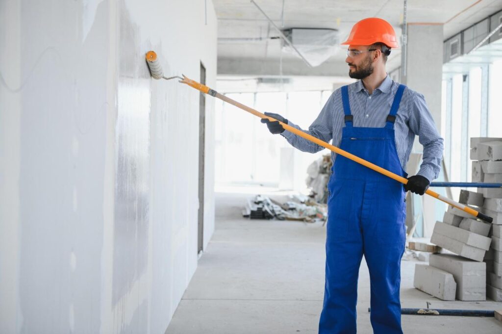 commercial painting project inside Perth office building