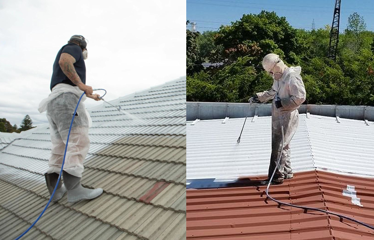 Comparison of tiled and metal roof painting in Perth