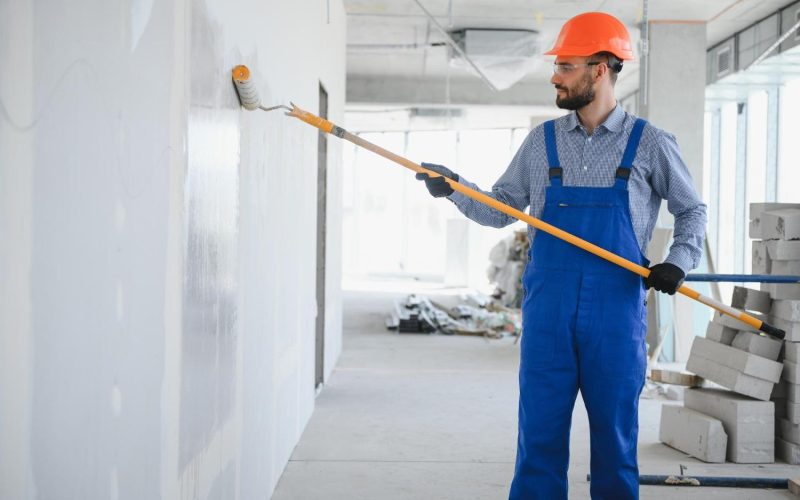 commercial painting project inside Perth office building