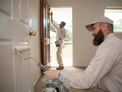 Interior painter working on a home renovation in Perth