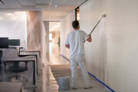 Commercial painters working around business operations in Perth