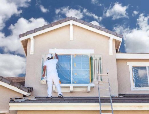Professional renovation painters working on a home in Perth