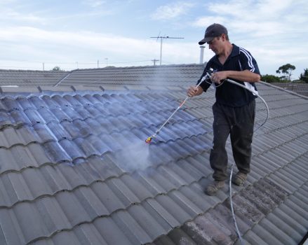 Roof surface preparation before painting in Perth